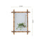 Miroir bambou vintage noisette