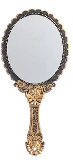 Miroir barbier vintage bronze