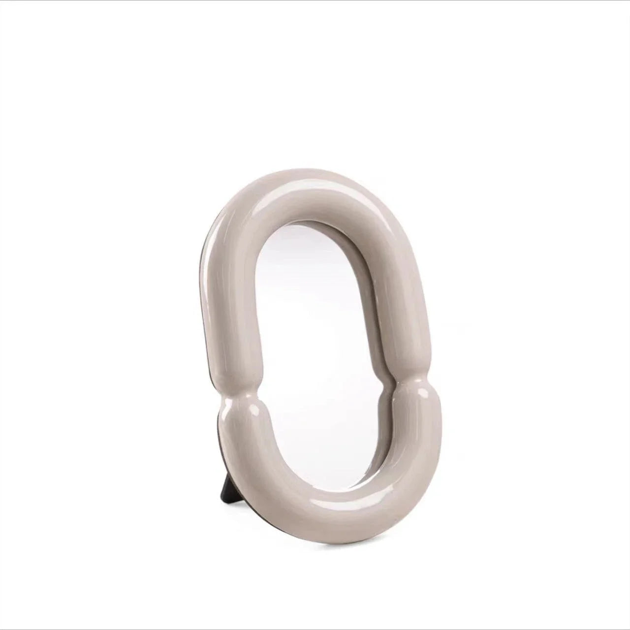 Miroir céramique vintage blanc 