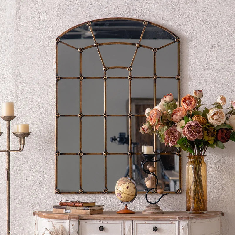 Miroir fer forgé vintage