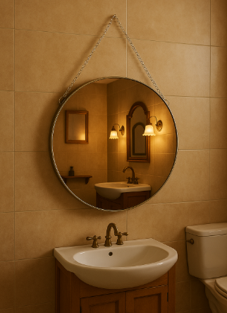 Miroir salle de bain vintage