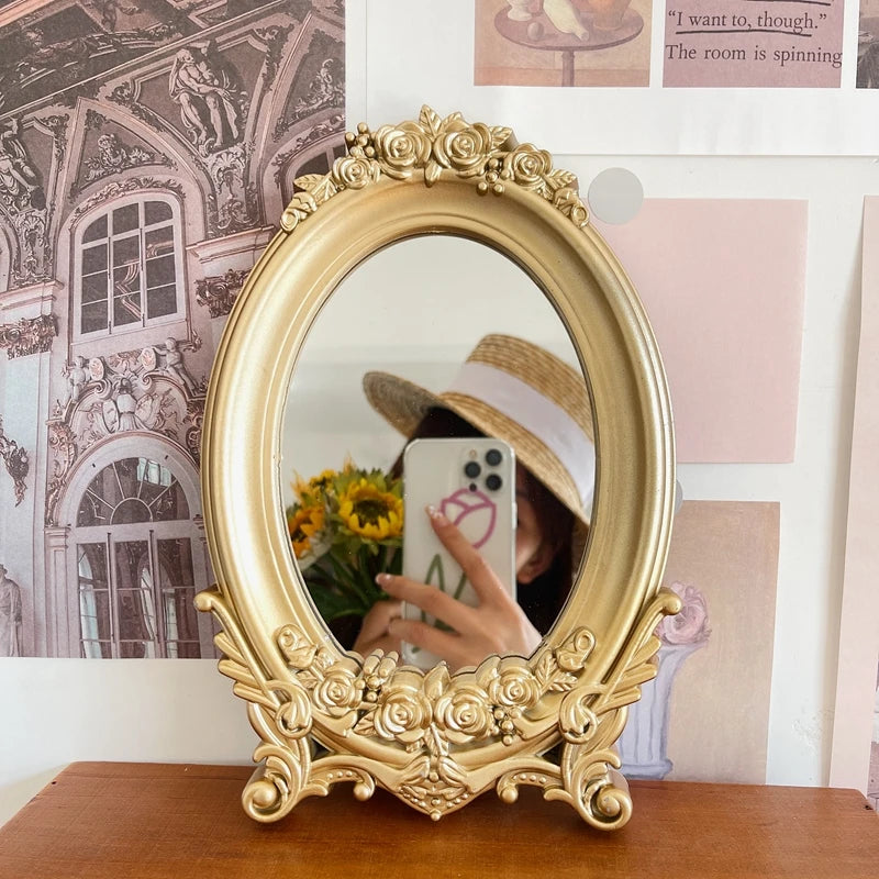 Miroir vintage doré bureau