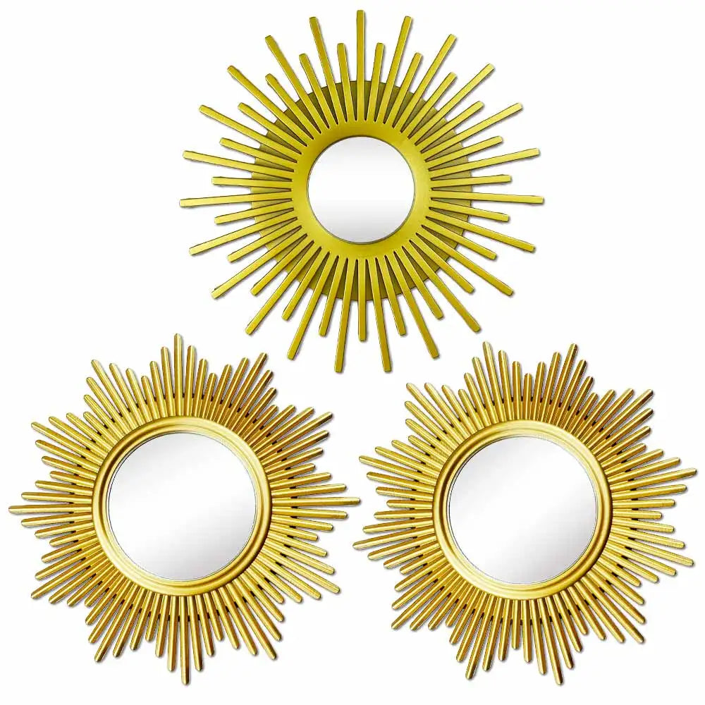 Miroir vintage soleil  dorée