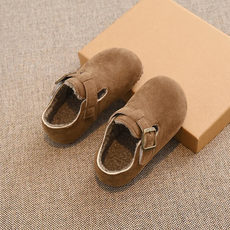 Mocassin antidérapant enfant camel