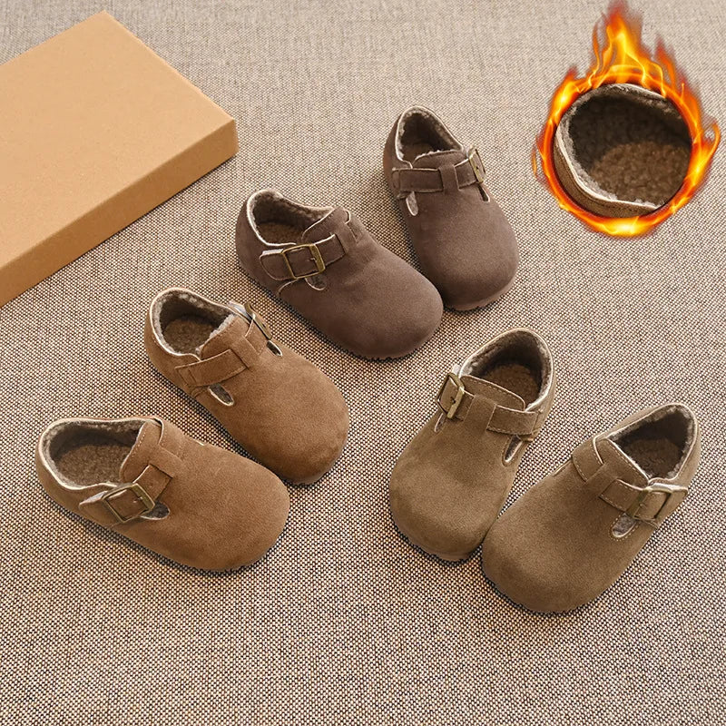 Mocassin antidérapant enfant chaud