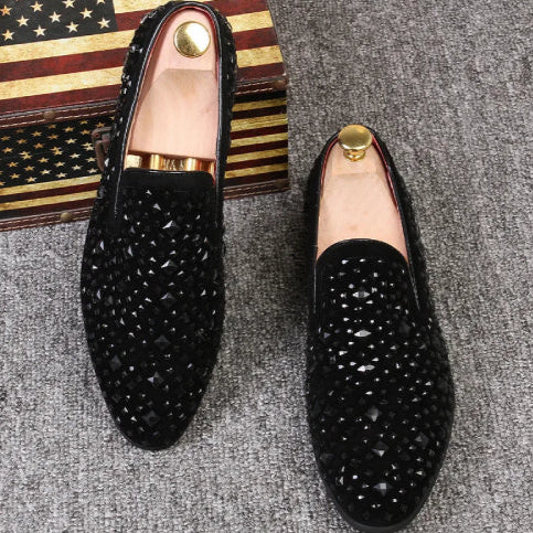 Mocassin homme vintage avec strass USA