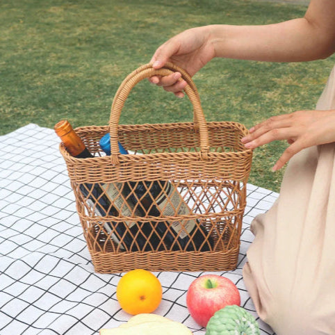 Panier vintage pique nique pomme