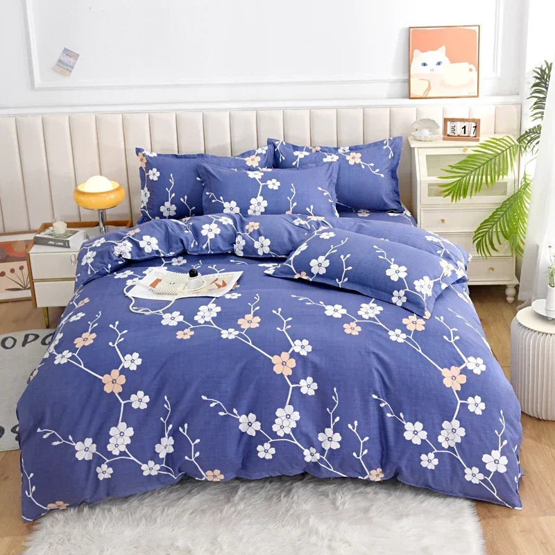 Parure de lit vintage bleu