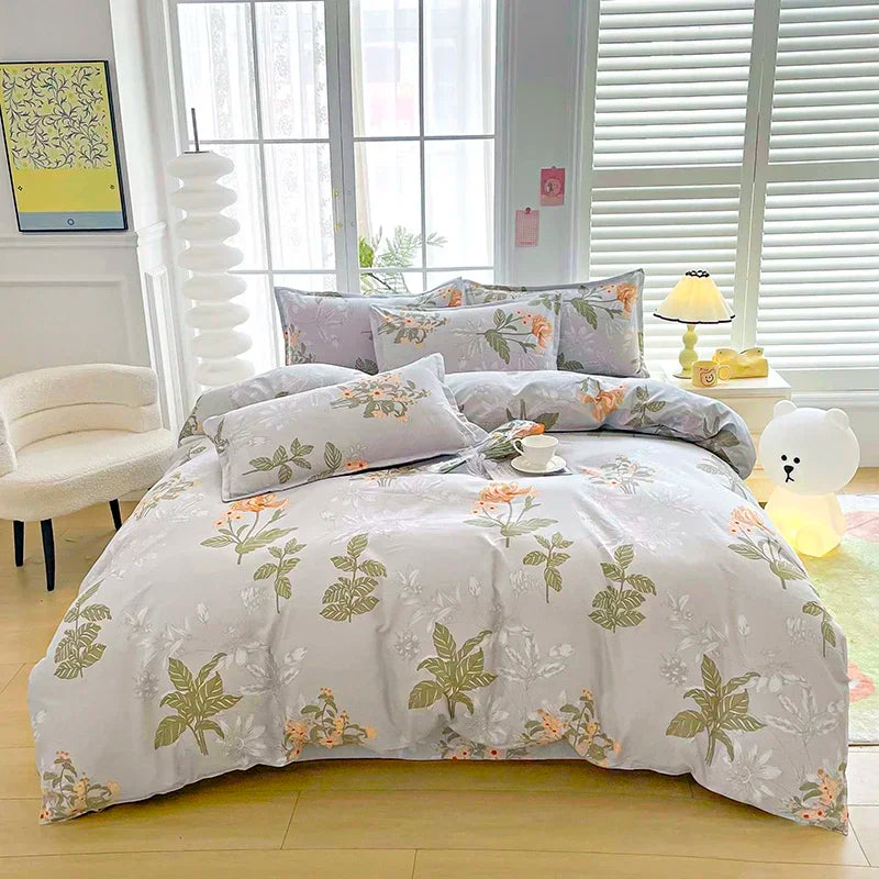 Parure de lit vintage feuille