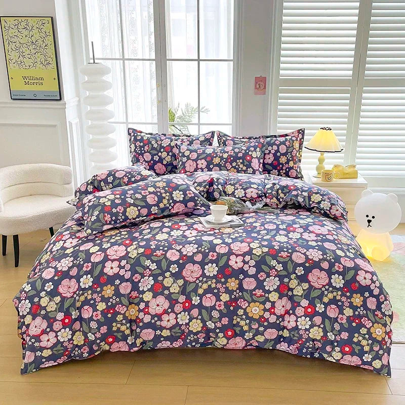 Parure de lit vintage multi fleur