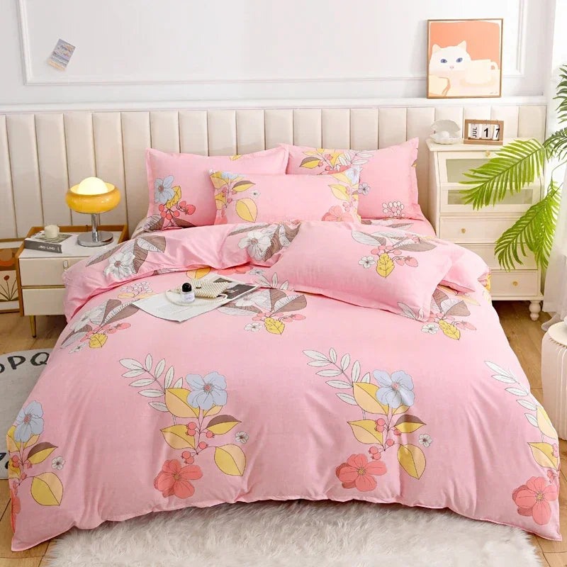 Parure de lit vintage rose clair