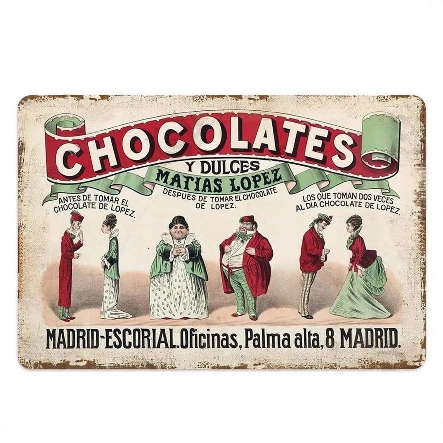 Plaque vintage cuisine madrid