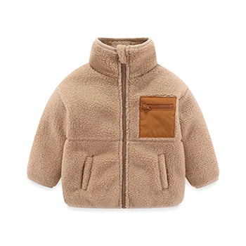Polaire vintage enfant marron