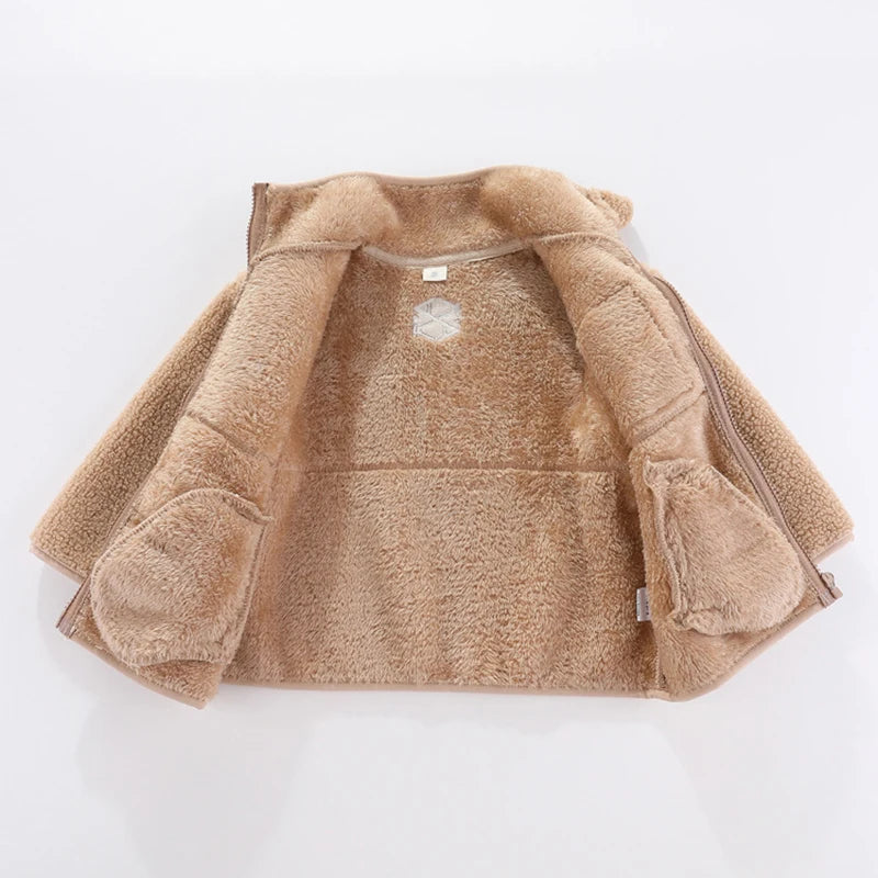 Polaire vintage enfant ouvert