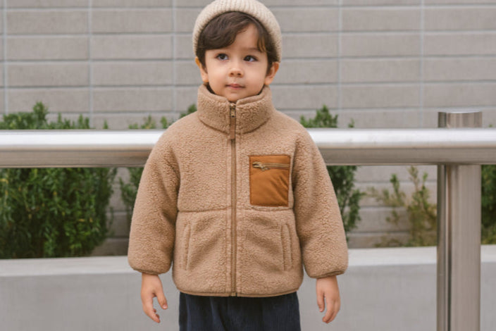 Polaire vintage enfant porté