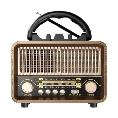 Radio rétro vintage fond blanc
