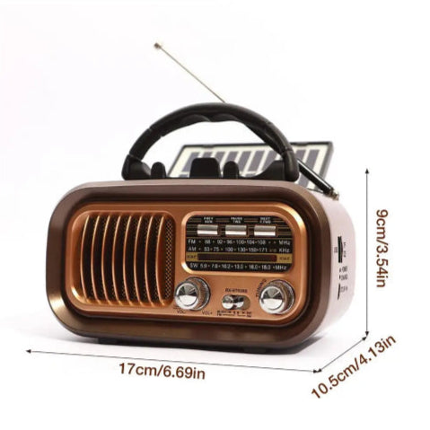 Radio solaire vintage dimensions