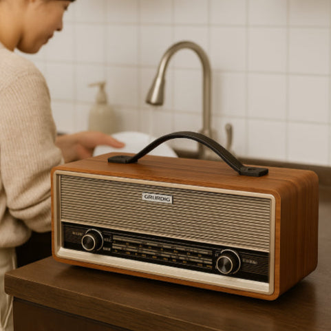 Radio vintage en bois