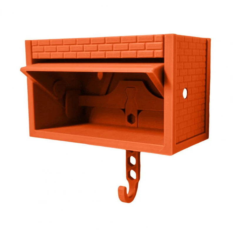 Rangement murale clé vintage orange ouvert