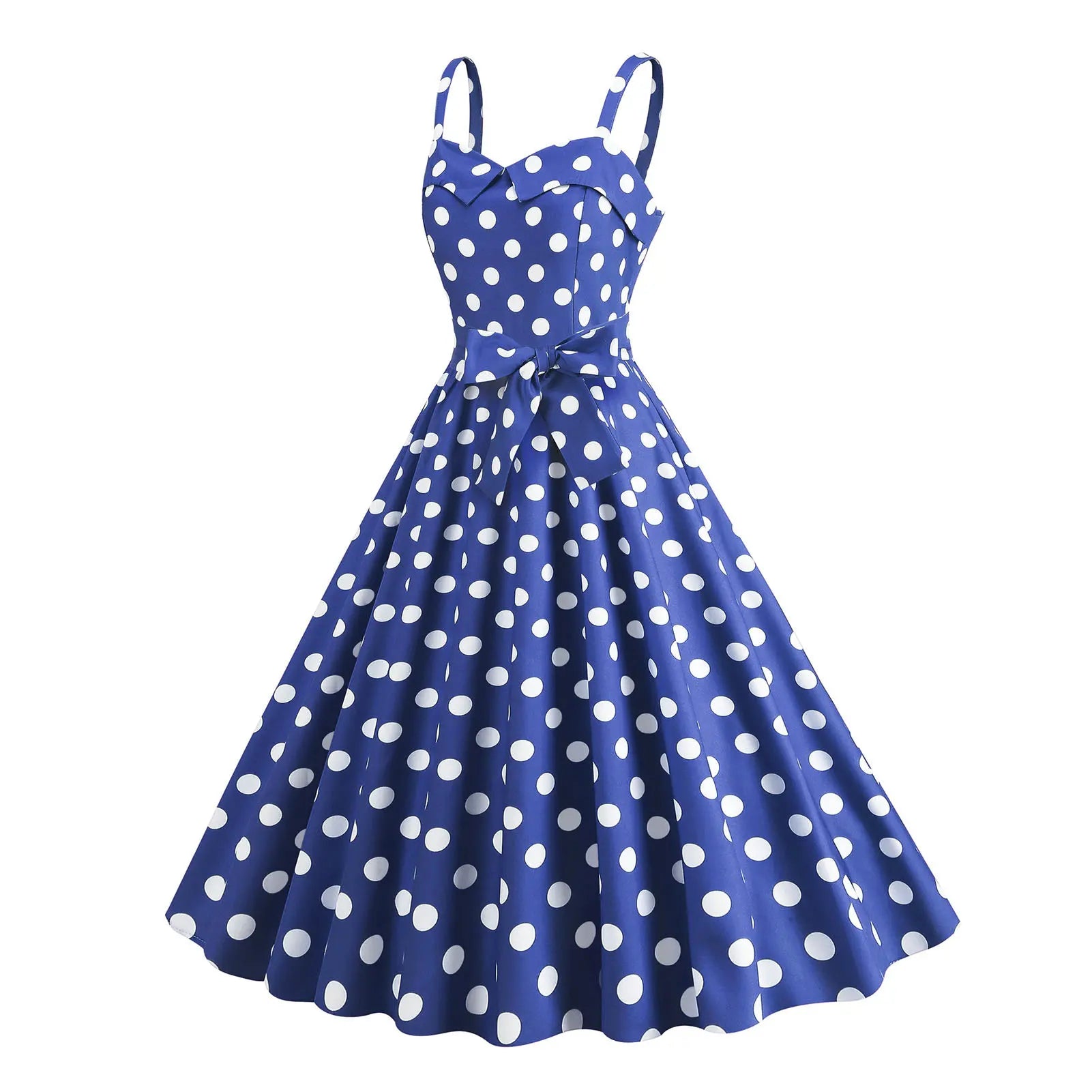 Robe année 50 bleu