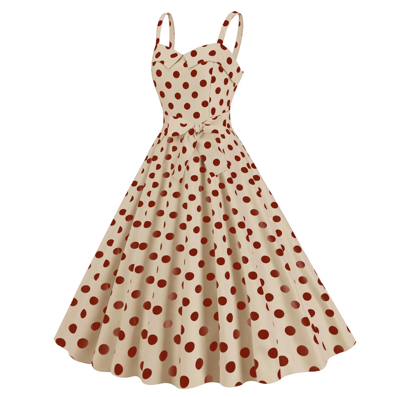 Robe année 50 crème