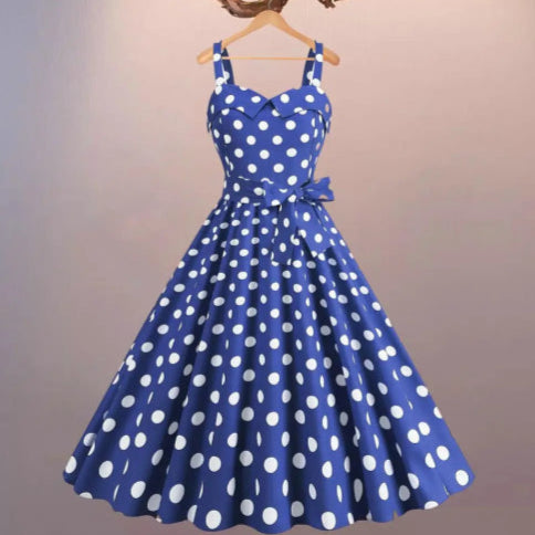 Robe année 50 pink bleu blanc