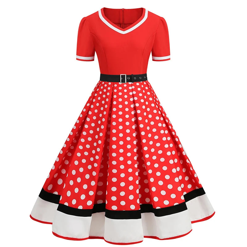 Robe année 50 rouge vintage