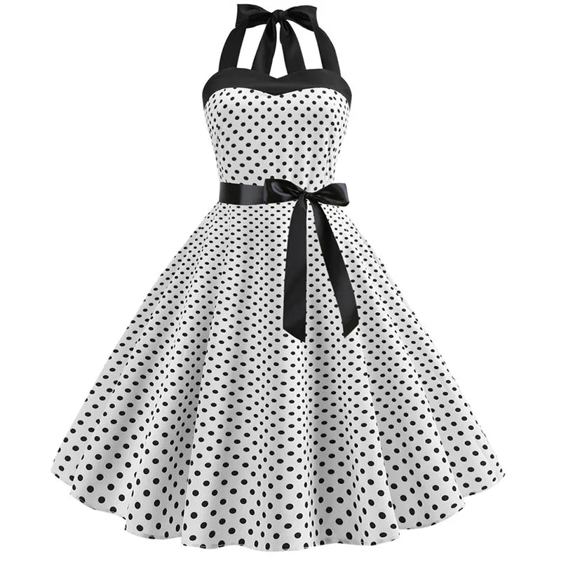 Robe année 50 été blanc
