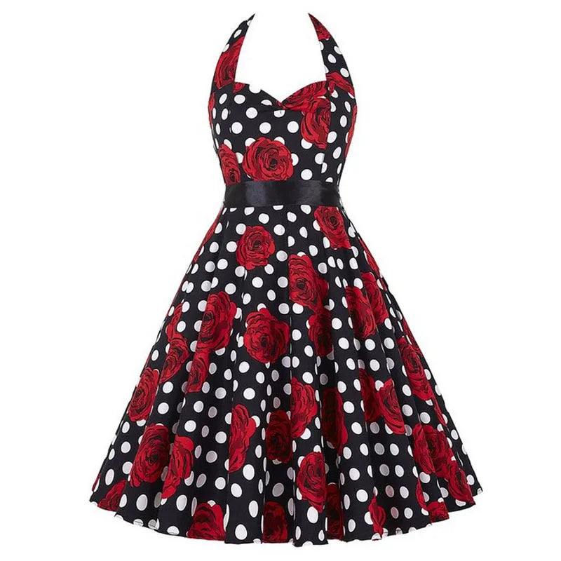 Robe année 50 été fleur