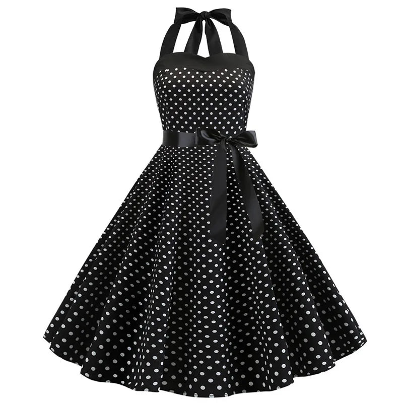 Robe année 50 été noir