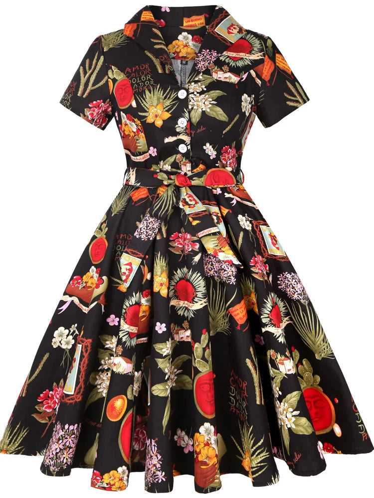 Robe année 60 noir 