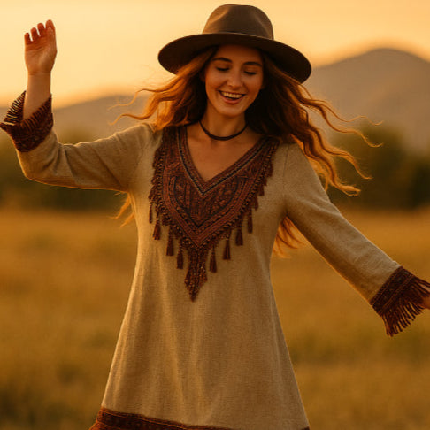 Robe année 70 vintage rock fille
