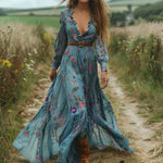 Robe bohème bleu - Vignette | StyleVintage™ 