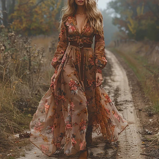 Robe bohème rose
