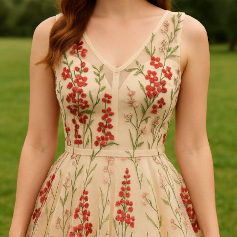 Robe corset vintage fleurie
