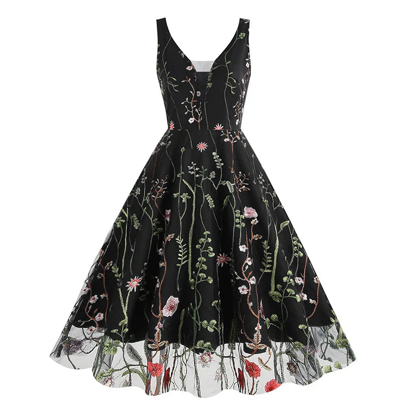 Robe corset vintage noir