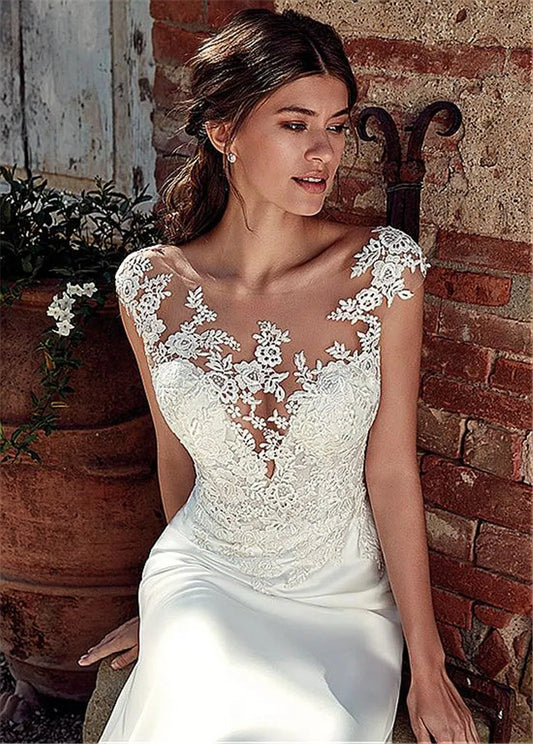 Robe de mariage vintage sirène