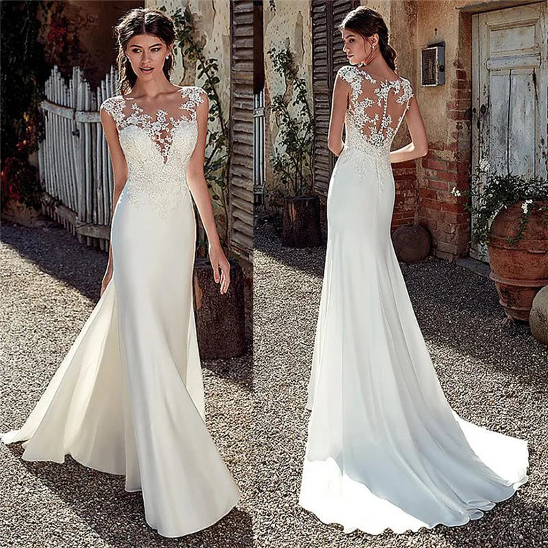 Robe de mariage vintage sirène ivoire