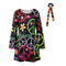Robe de soirée hippie vintage noir