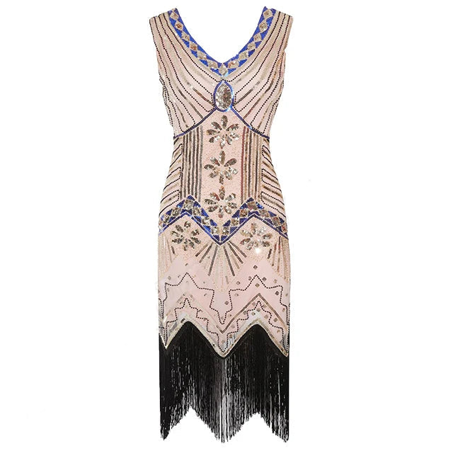 Robe de soirée vintage année 20 crème