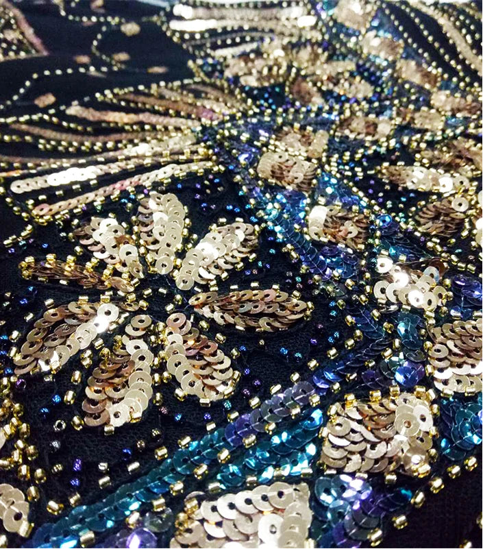 Robe de soirée vintage année 20 détail