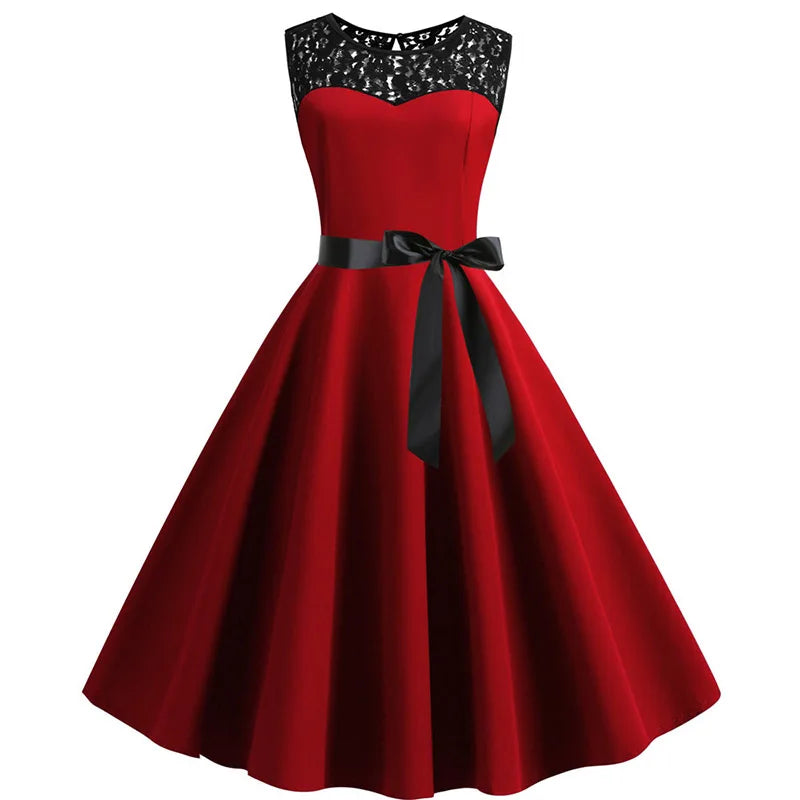 Robe de soirée vintage rouge