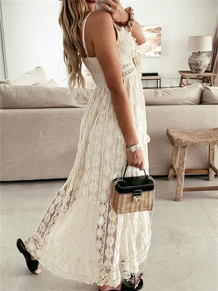 Robe dentelle vintage arrière