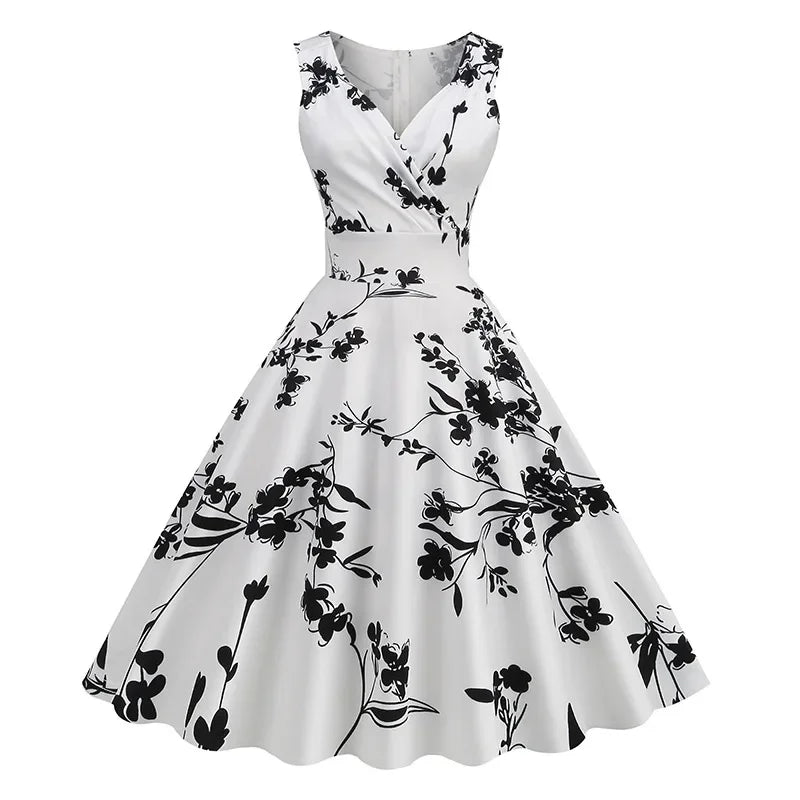 Robe vintage chic blanc