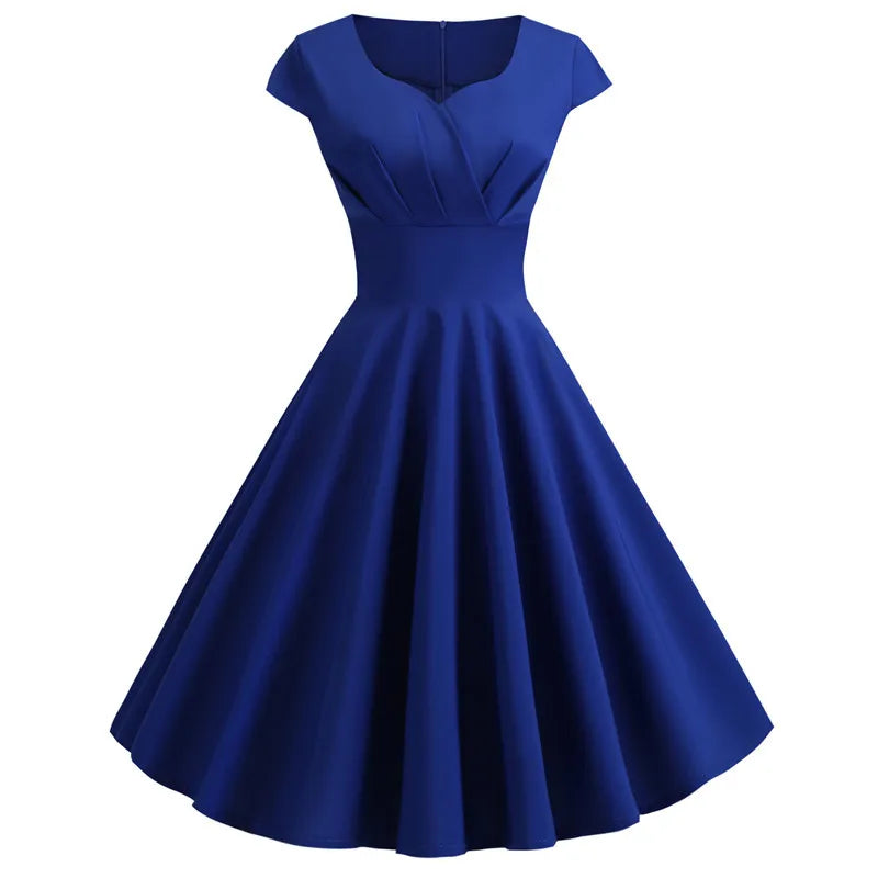 Robe vintage femme bleu