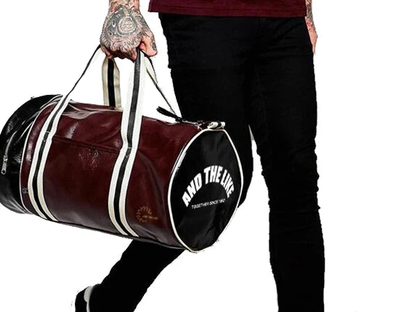 Sac de sport vintage bordeau