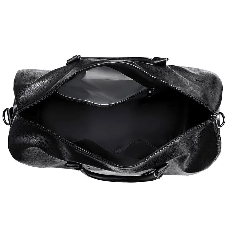 Sac de voyage vintage ouvert