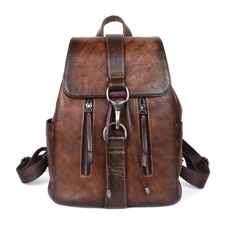 Sac à dos rétro vintage café
