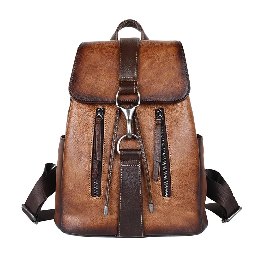 Sac à dos rétro vintage marron