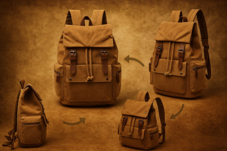Sac à dos vintage en tissu rétro